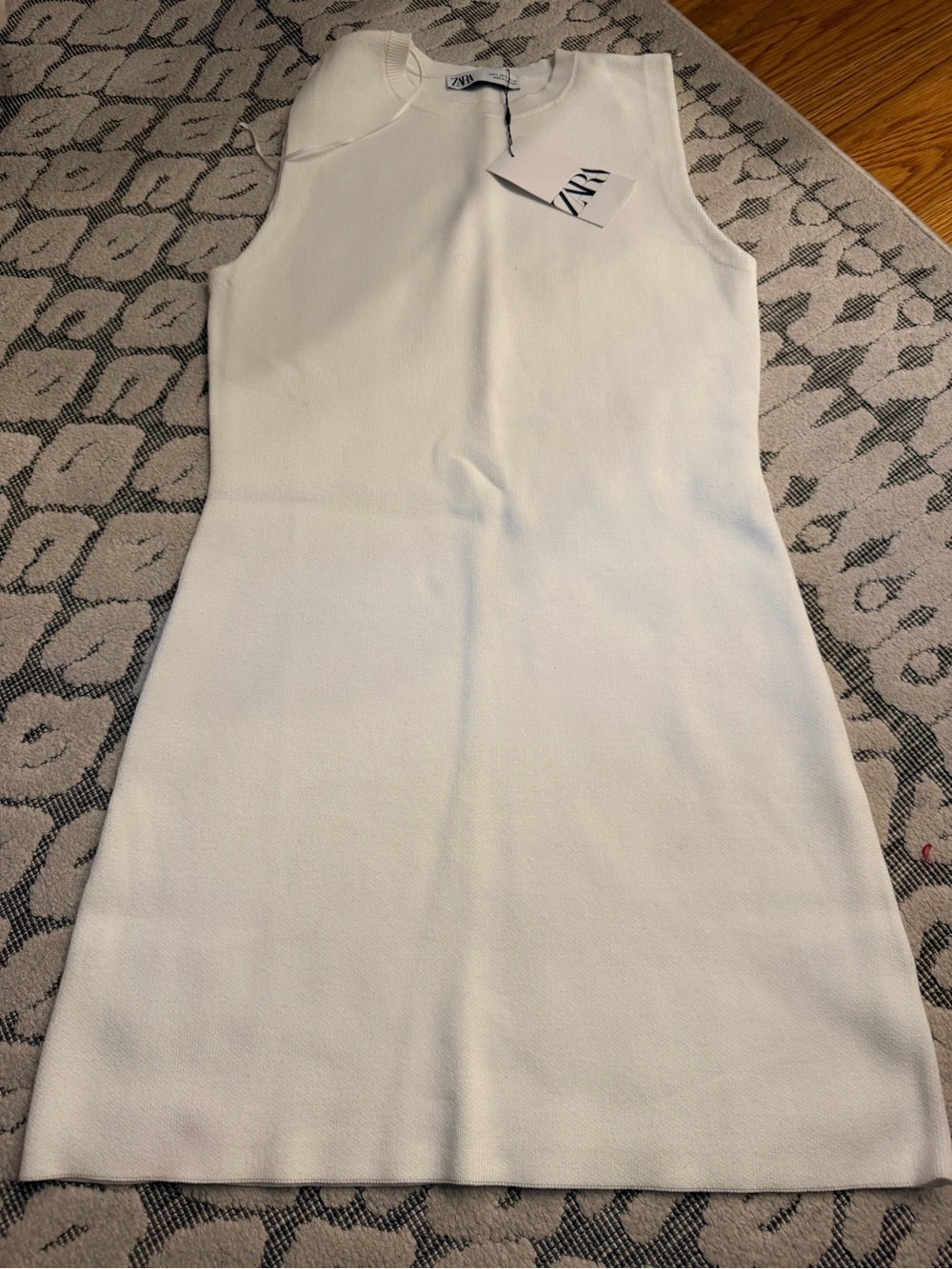 ZARA Cream Sleeveless Mini Shift Dress